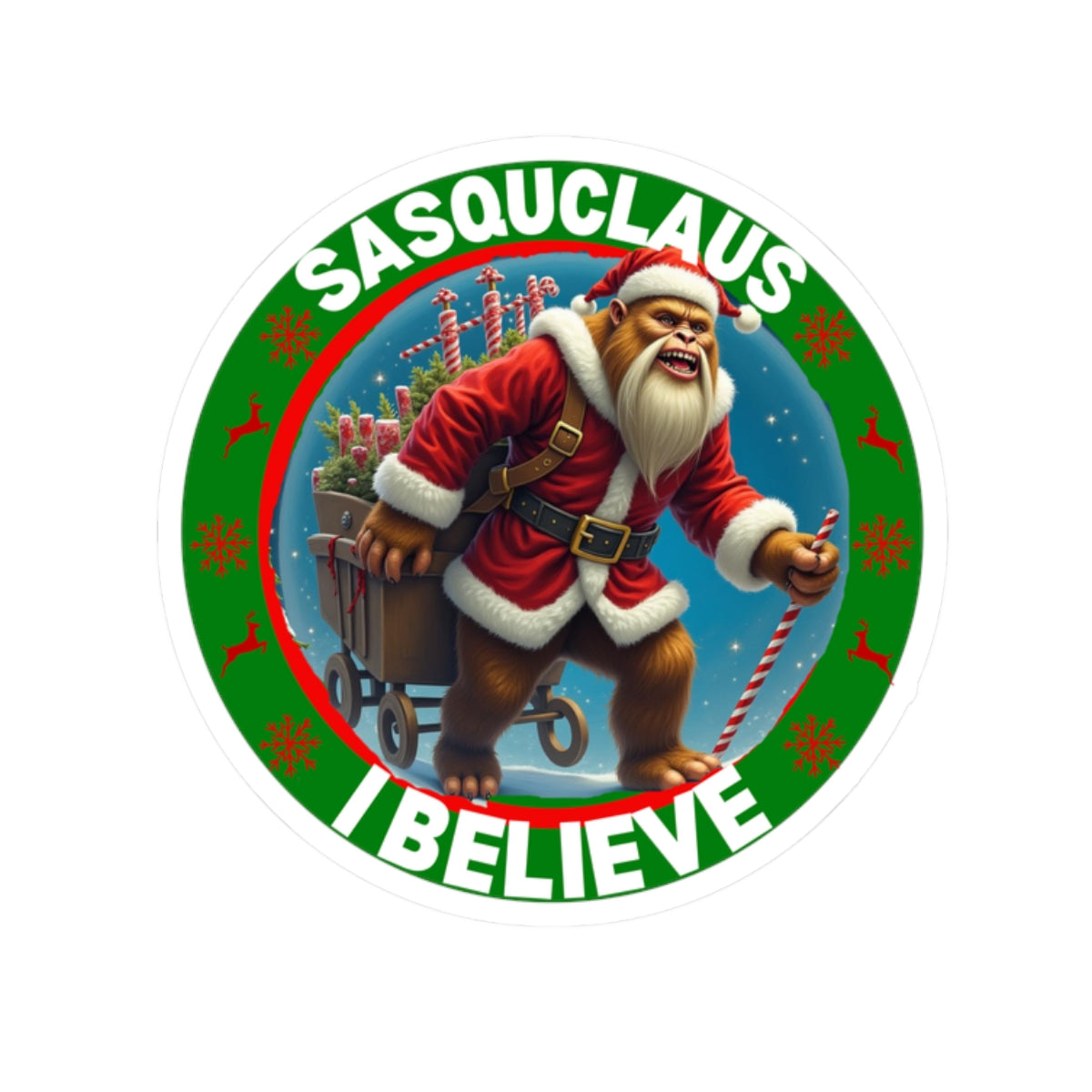 SASQUCLAUS I Believe - Sticker