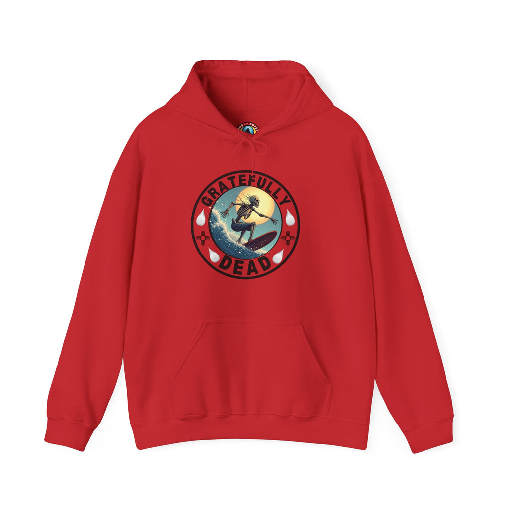 Gratefully Dead Hooded Sweatshirt — Vintage Surfing Skull Band Logo Hoodie