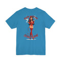 Burn With Me Soul Flame Tee — Retro Pinup Devil Girl Graphic T-Shirt
