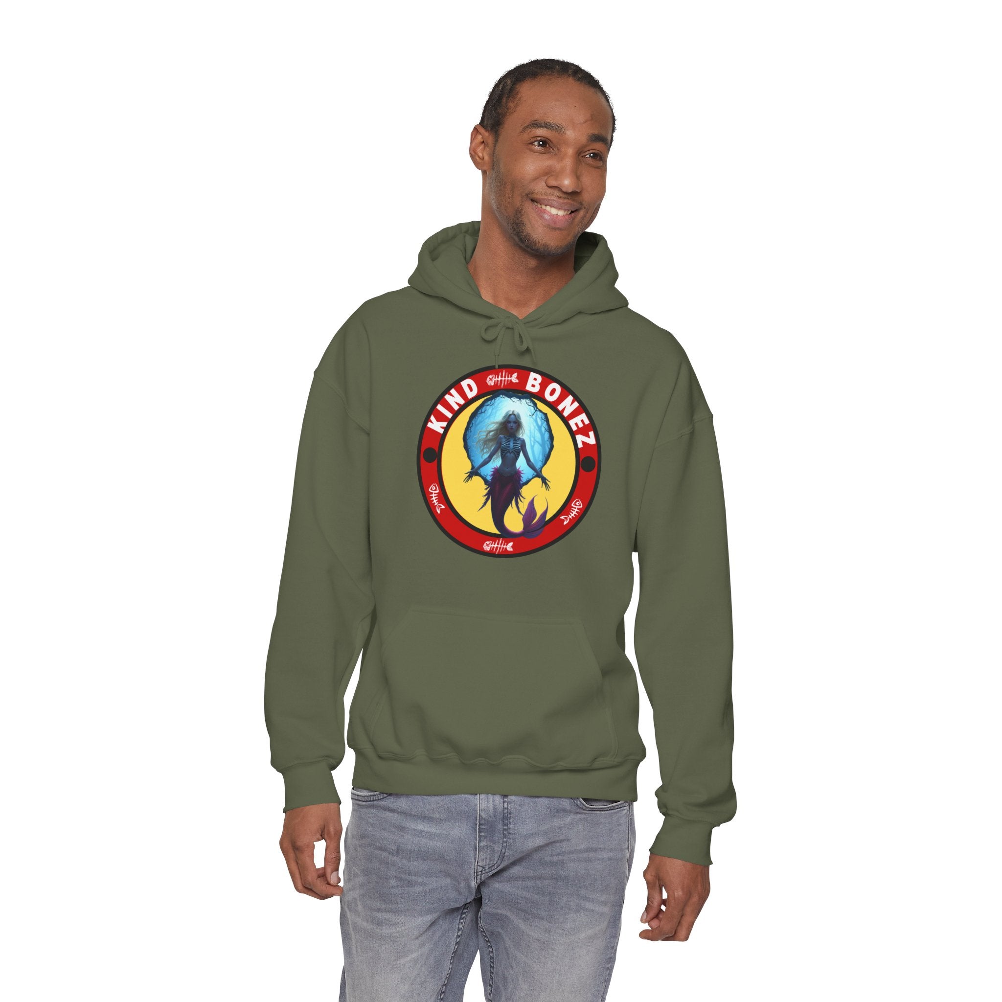 Kind Bonez Retro Mermaid Skeleton Hoodie
