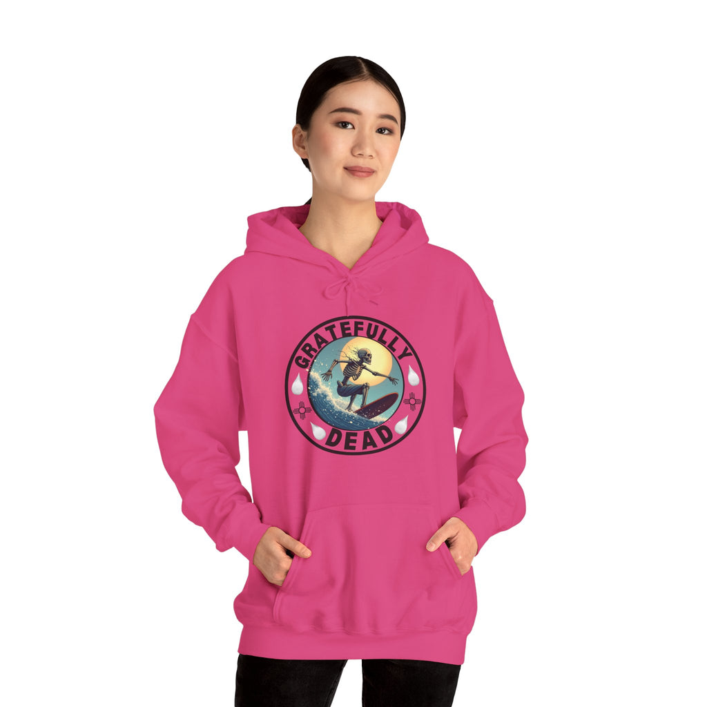 Gratefully Dead Hooded Sweatshirt — Vintage Surfing Skull Band Logo Hoodie
