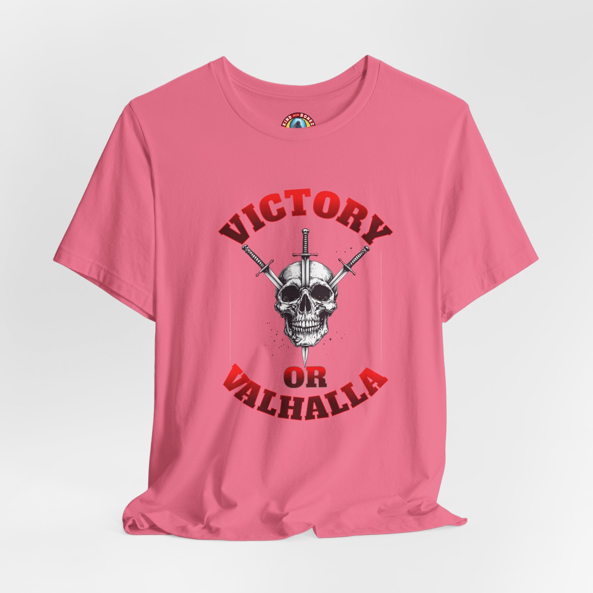 Victory or Valhalla Skull Tee | Viking - Crossed Swords T-Shirt