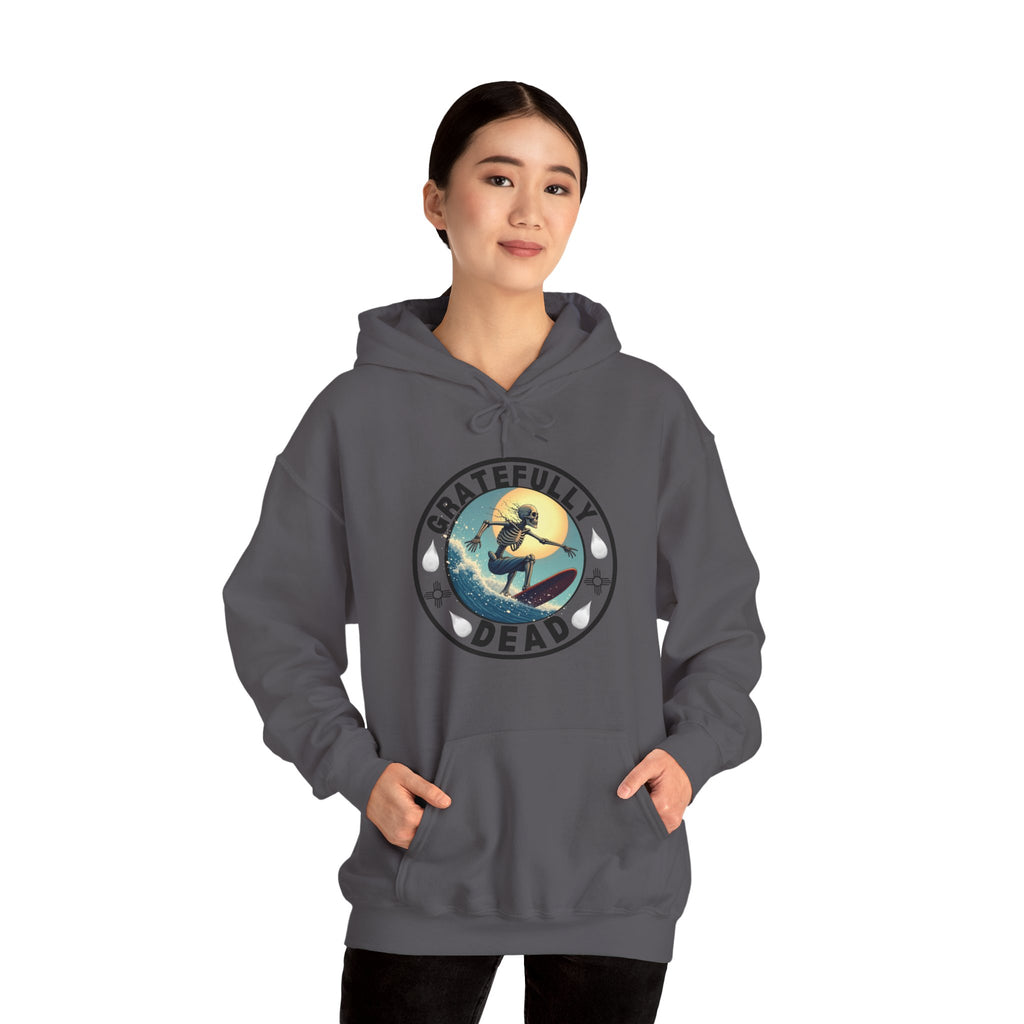 Gratefully Dead Hooded Sweatshirt — Vintage Surfing Skull Band Logo Hoodie
