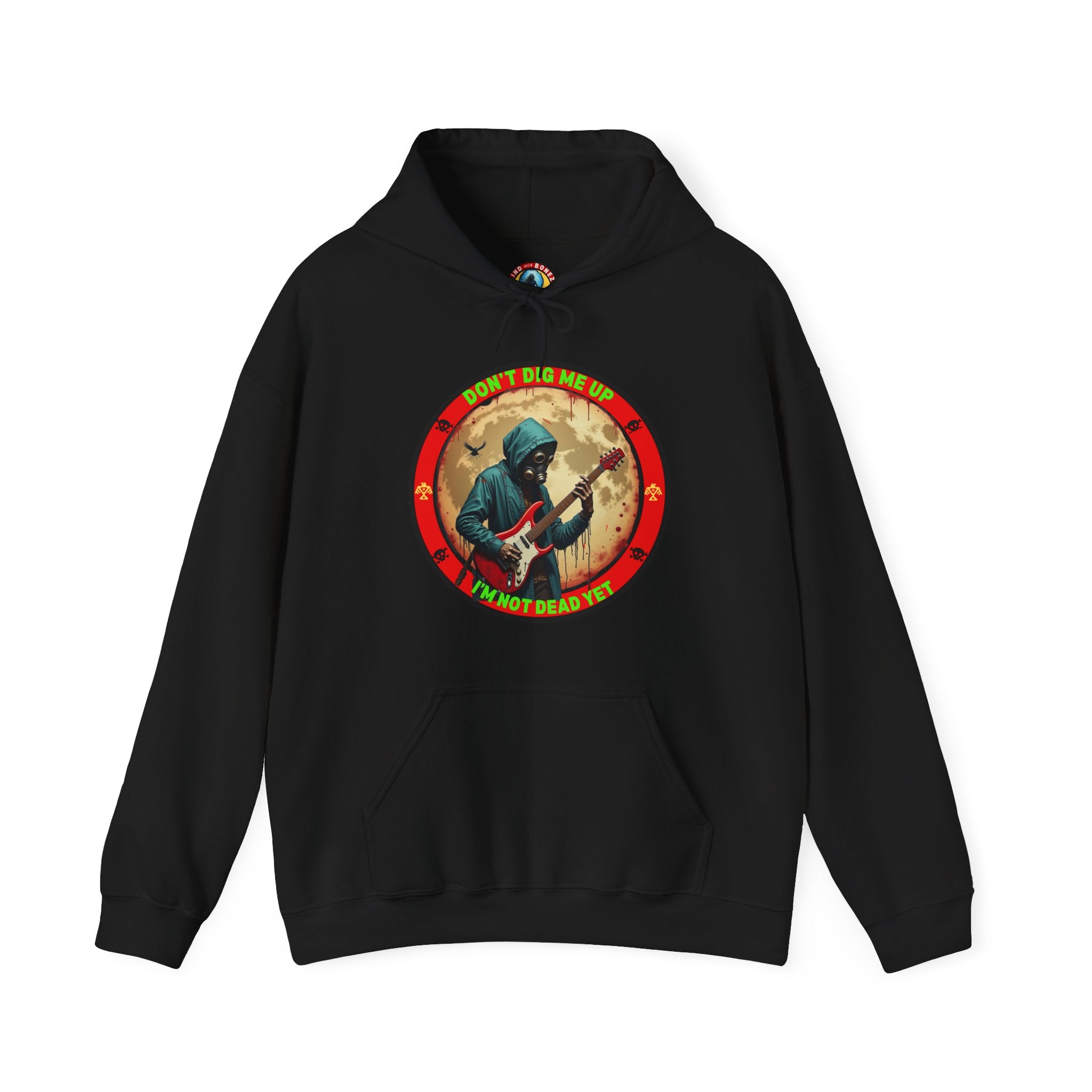 Zombie Rock Hoodie — "Don't Dig me Up, I'm not Dead Yet" Retro Graphic