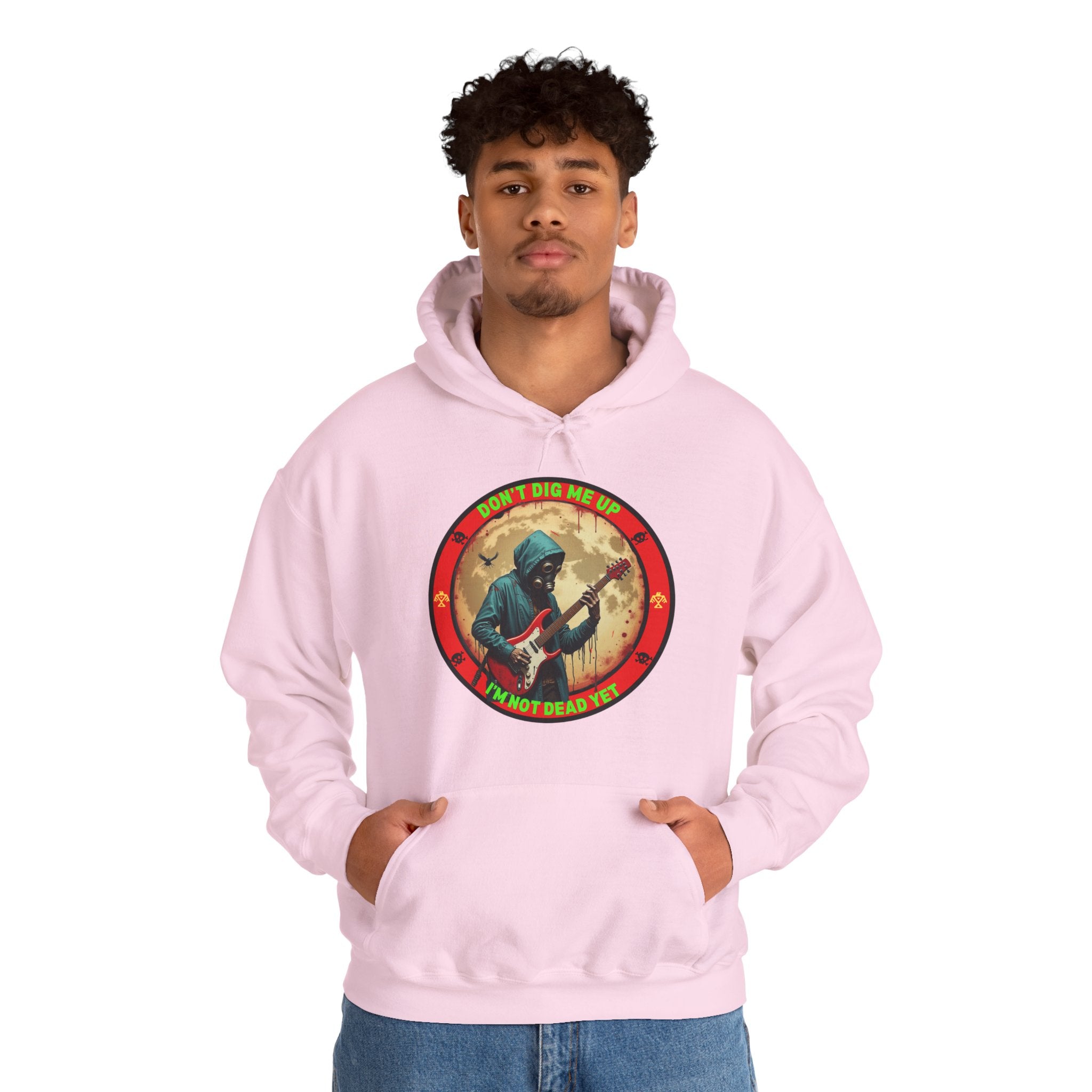 Zombie Rock Hoodie — "Don't Dig me Up, I'm not Dead Yet" Retro Graphic