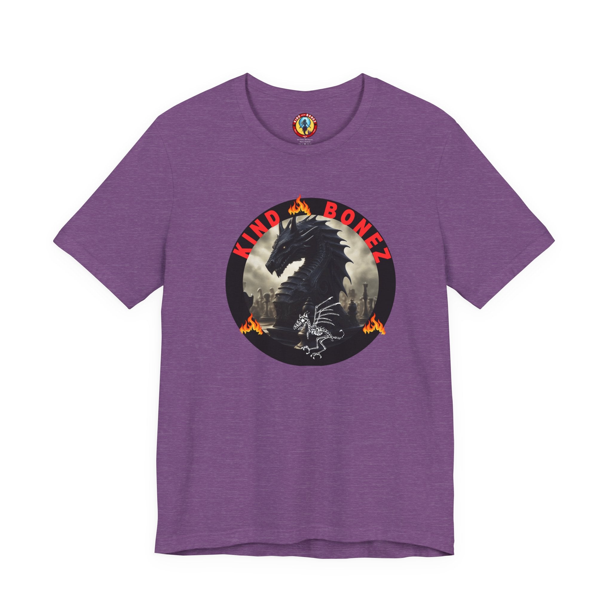 T-Shirt — 'Lind & Bonez' Dragon Skull Graphic Tee (Gothic Fantasy Band Style)