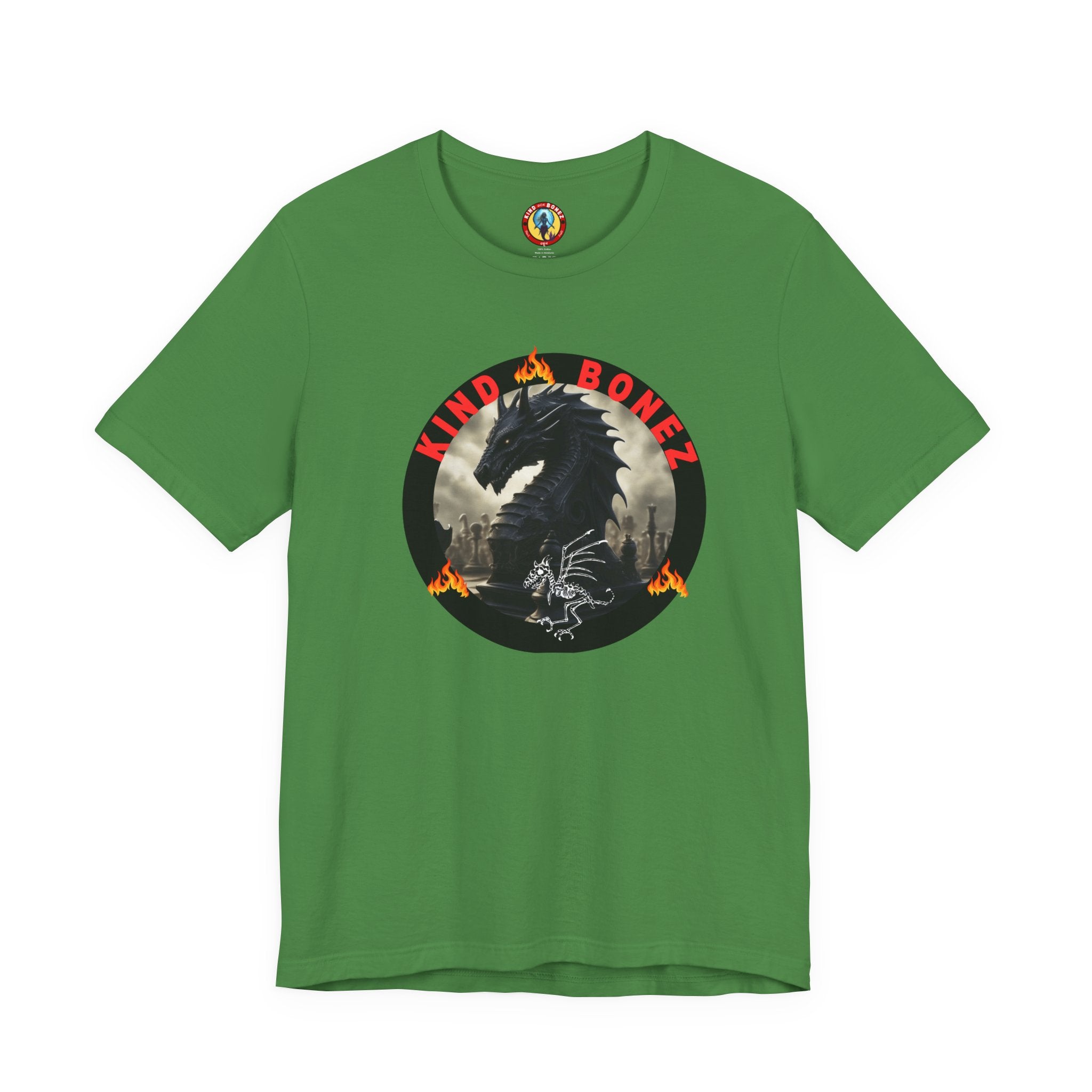 T-Shirt — 'Lind & Bonez' Dragon Skull Graphic Tee (Gothic Fantasy Band Style)