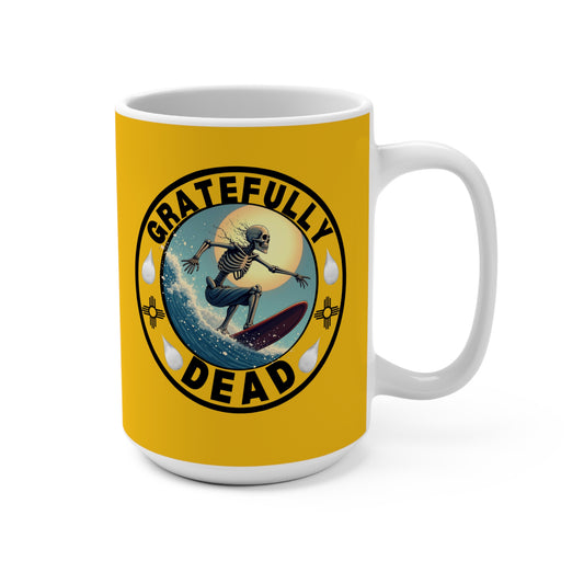 Gratefully Dead Skeleton Surfing - Coffee Mug 15oz